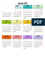 Calendar 2015: Ianuarie Februarie Martie Aprilie