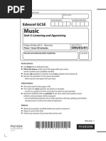 GCSE Music Paper 2013- Listening exam