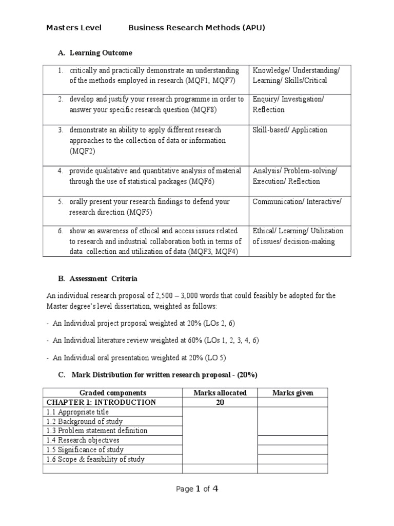 statistical plan in research proposal