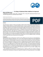 Laboratory and Simulation Study of Optimized Water Additives For Improved Heavy Oil Recovery