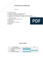 Características Del Docente Ideal