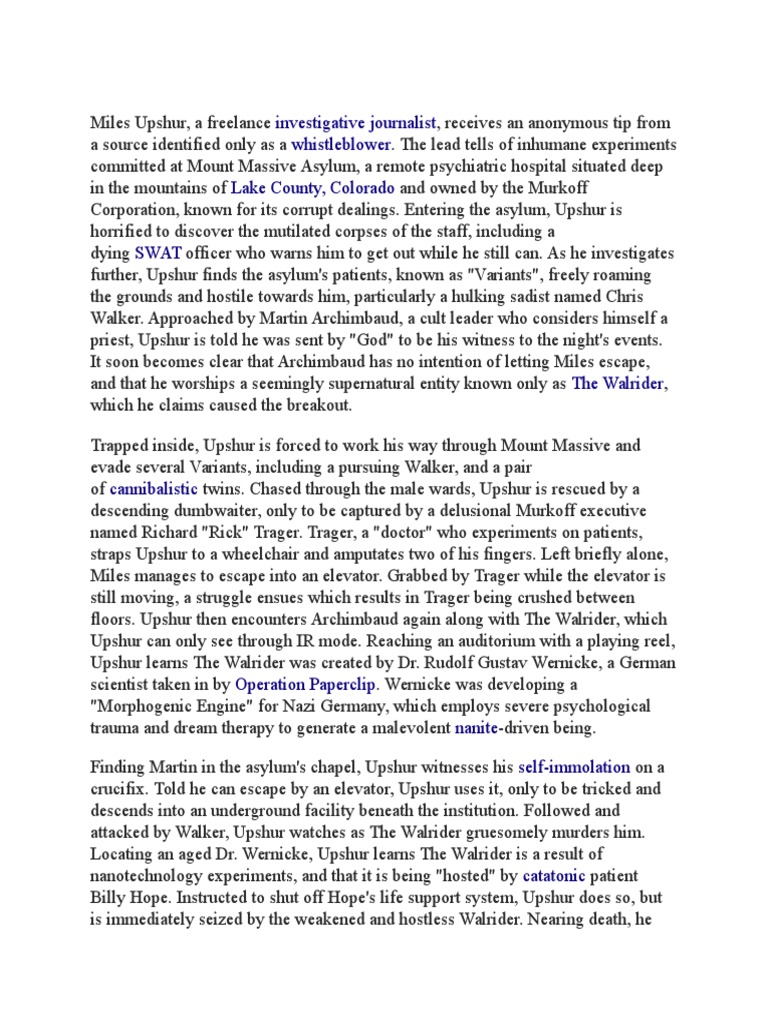 Investigative Journalist Whistleblower Lake County, Colorado PDF