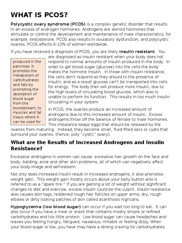 Understanding PCOS and Insulin Resistance | PDF | Omega 3 Fatty Acid ...