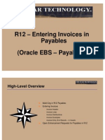 R12 - Entering Invoices in Oracle Payables