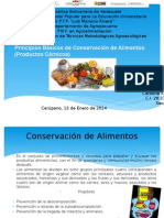 Principios Básicos de Conservación de Alimentos