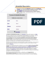 Trastorno de Identidad Disociativo