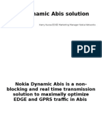 Nokia Dynamic Abis Solution: Harry Kuosa EDGE Marketing Manager Nokia Networks