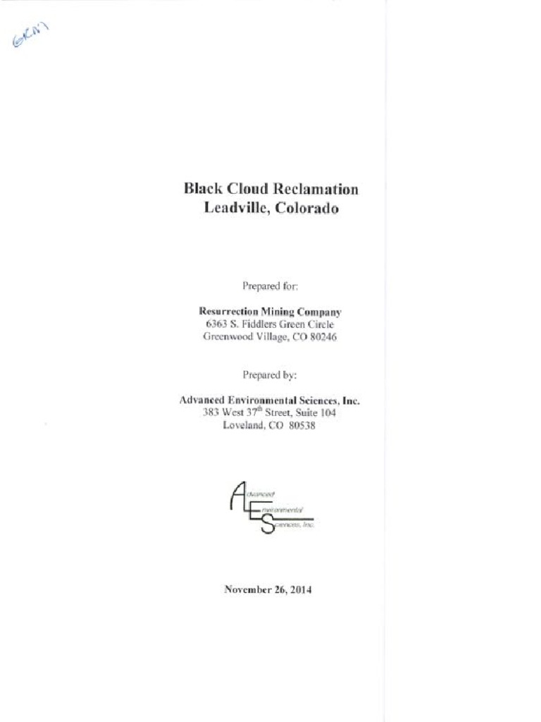Black Cloud Mine Final Reclamation Report | PDF | Demolition | Mining