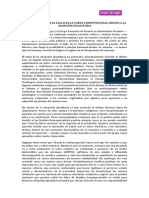 Comunicado Sobre El Fallo de La Corte Constitucional Frente A La Adopción Igualitaria