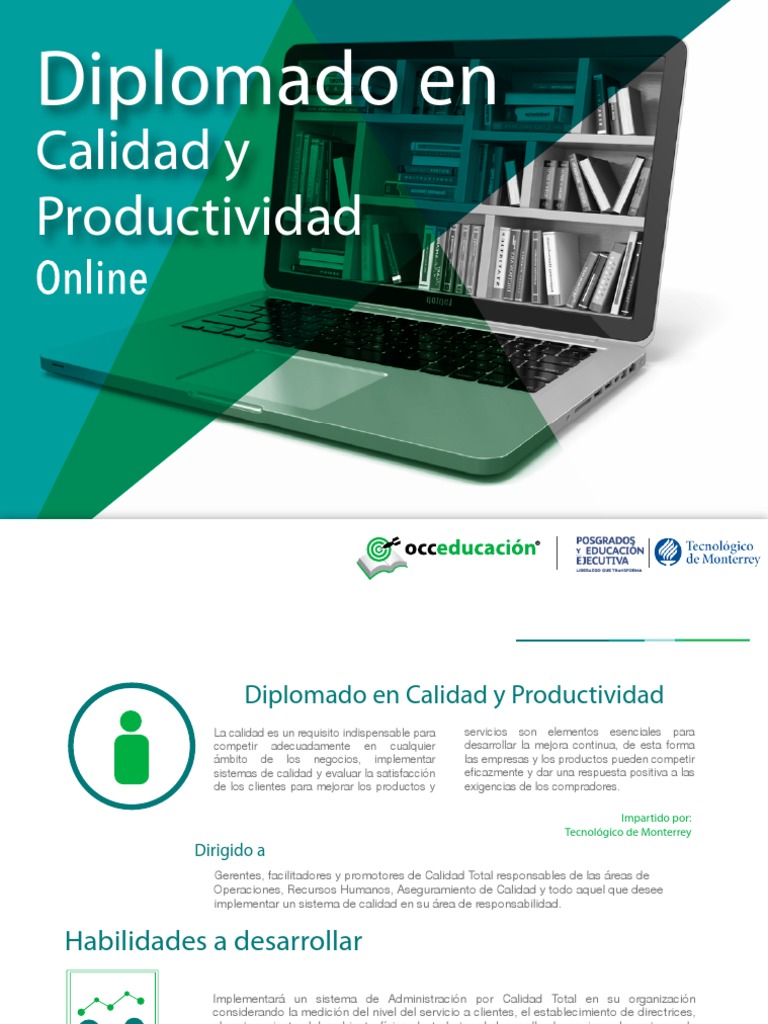 Diplomado en Calidad y Productividad | PDF | Calidad (comercial ...
