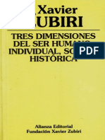 Tres Dimensiones Del Ser Humano Individual, Social, Histórica - Xavier Zubiri - 2897