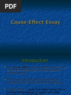 cause and effect essay