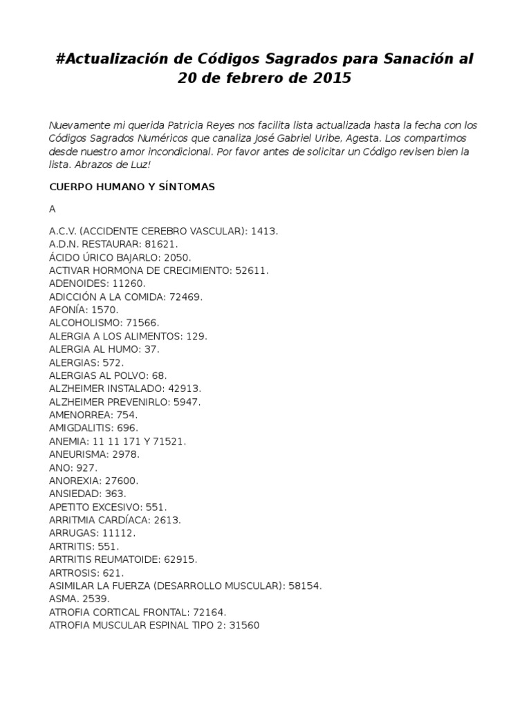 Códigos Sagrados para Sanación | PDF