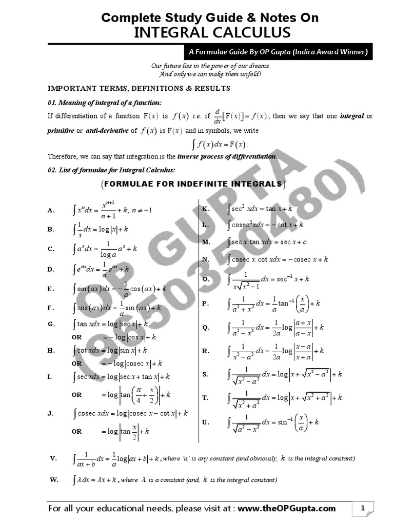 06.integral Calculus | PDF | Teaching Methods & Materials