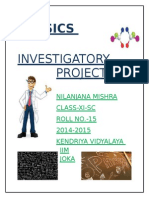 Physics Investigatory Project