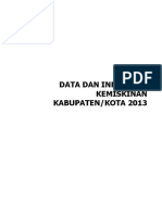 FREE - 3205014 - Data Dan Informasi Kemiskinan Kabupaten Kota 2013 PDF