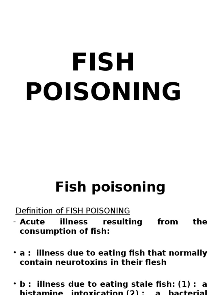 Fish Poisoning (Print) Dehydration Foodborne Illness Free 30day