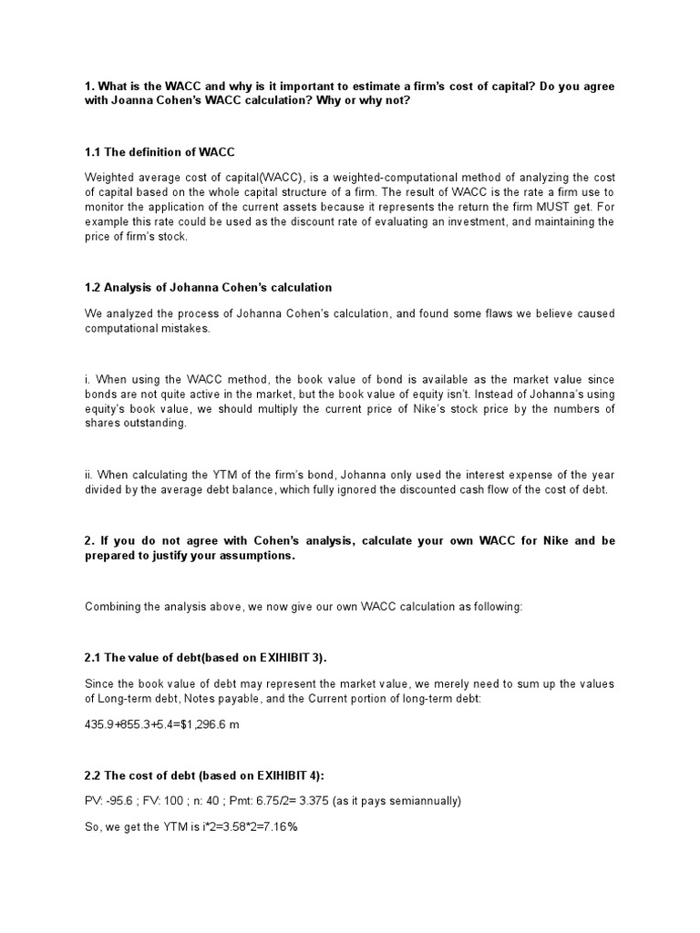 nike market value of equity