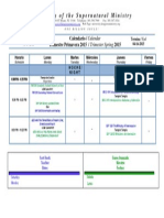 2015 Revised Spring Course Schedule