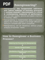 CPM - Reengineering A Business Process - Analysis