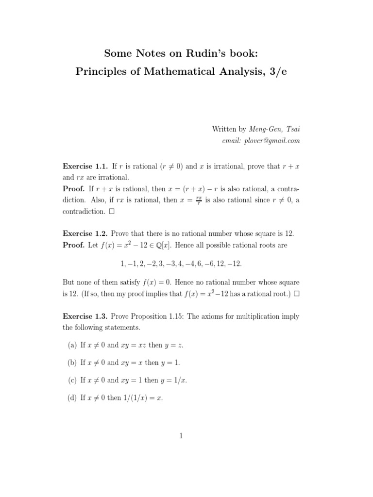 Rudin analysis pdf
