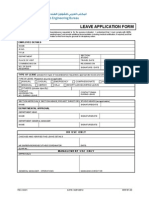 Leave Application Form: Certification