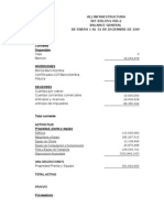 BALANCE Y ESTADOS FINANCIEROS ALJ INFRAESTRUCTURA 2009