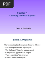 Creating Database Reports: Guide To Oracle 10g