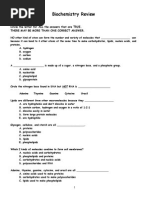 Biochemistry Review