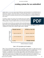 Selecting An Operating System For An Embedded Application