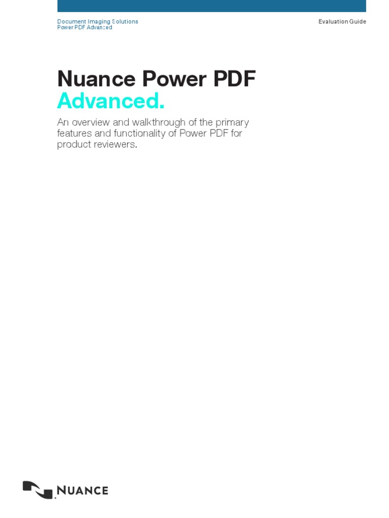 Nuance Power PDF Advanced User Guide | PDF | Optical Character Recognition  | Microsoft Excel