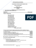 Simularea Evaluarii Nationale 2015 LB - Romana PDF