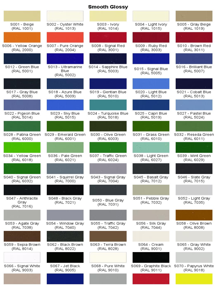 RAL COLORS.pdf Blue Art Materials