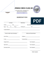 Kidapawan Chess Club, Inc.: Membership Form