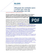 Modelo Certificacion de Contador Para Actualizar El RUT Por Cese de Actividades Gravadas Con IVA