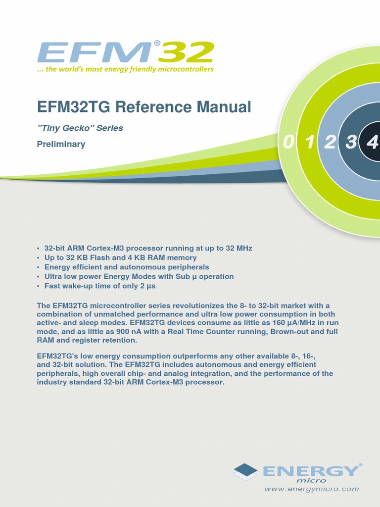 d0034 Efm32tg Reference Manual | Flash Memory | Arm Architecture