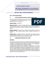 ESP. TEC. SISTEMA de AGUA POTABLE - Obras y Trabajos Preliminares