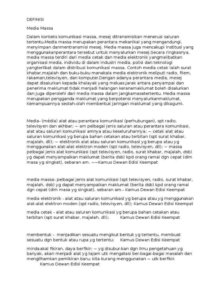Definisi Media Massa Pdf
