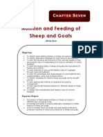 Nutrition and Feeding of Sheep and Goats