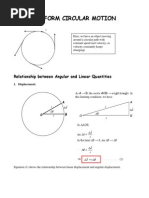 UNIFORM CIRCULAR MOTION - Notes PDF