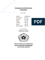 Pengantar Antropologi Etnografi