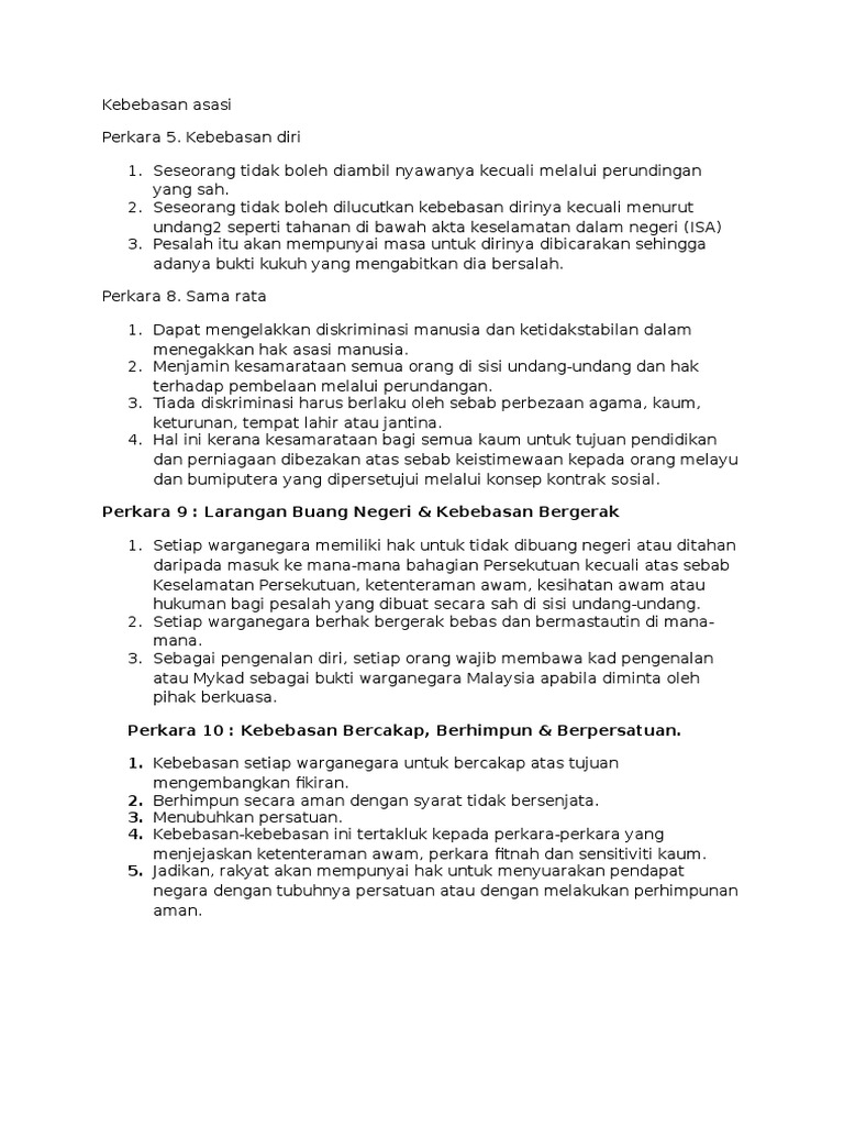 Kebebasan Asasi Pdf