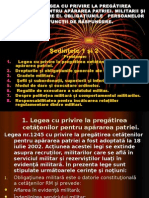 PREGĂTIREA CETĂŢENILOR PENTRU APĂRAREA PATRIEI. MILITARII ŞI  RELAŢIILE DINTRE EI. OBLIGAŢIUNILE   PERSOANELOR CU FUNCŢII DE RĂSPUNDERE.