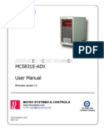 Mcs831e-Adx User Manual