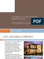 City Ventures' Proposed Development