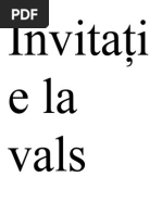 Invitatie La Vals Rezumat