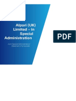 Joint Special Administrators' Proposals On Alpari UK
