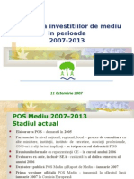 Investitii pentru mediu  2007 - 2013.ppt