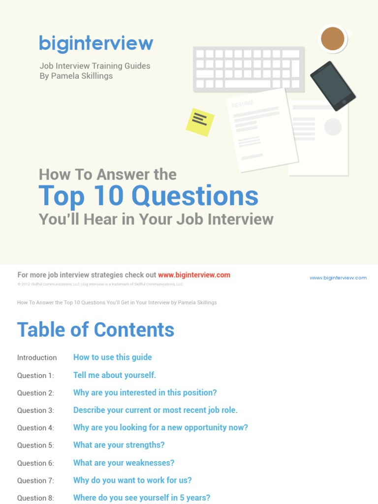 BigInterview Top 10 Questions | PDF | Job Interview | Interview