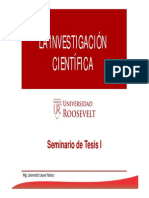 Clase #01 La Investigación Científica